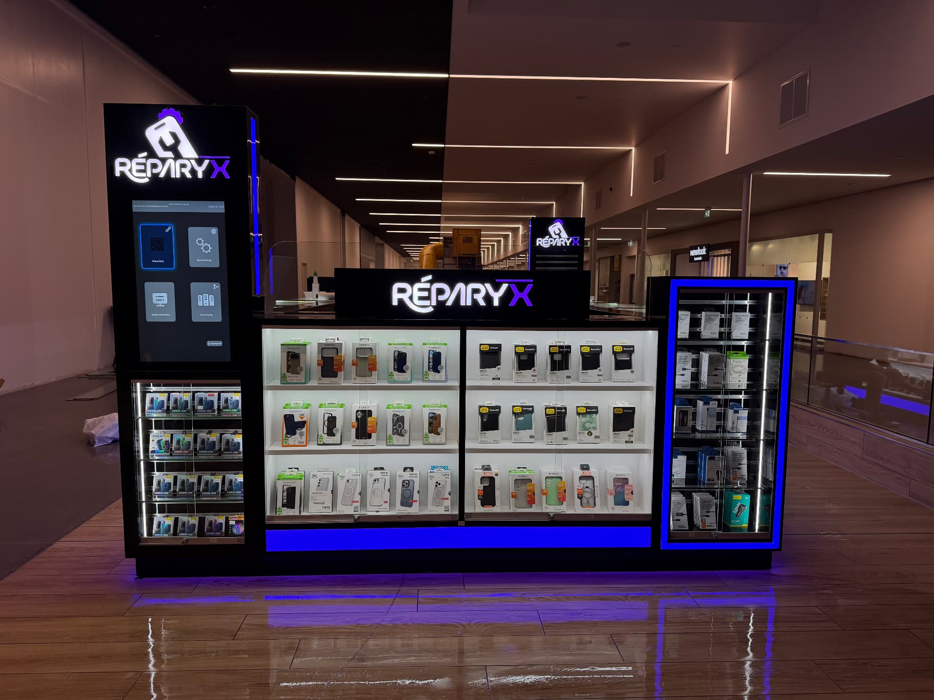 Vue de face du kiosque Réparyx